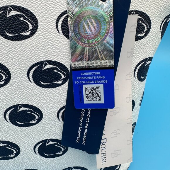 Dooney & Bourke Celeste Small Satchel Penn State University Handbag, Blue/White - Picture 13 of 16